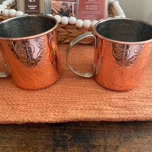 Copper Pumpkin Embossed Mugs